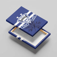 Canada Hockey Team Canvas Wall Art Maple Leaf Blue Version