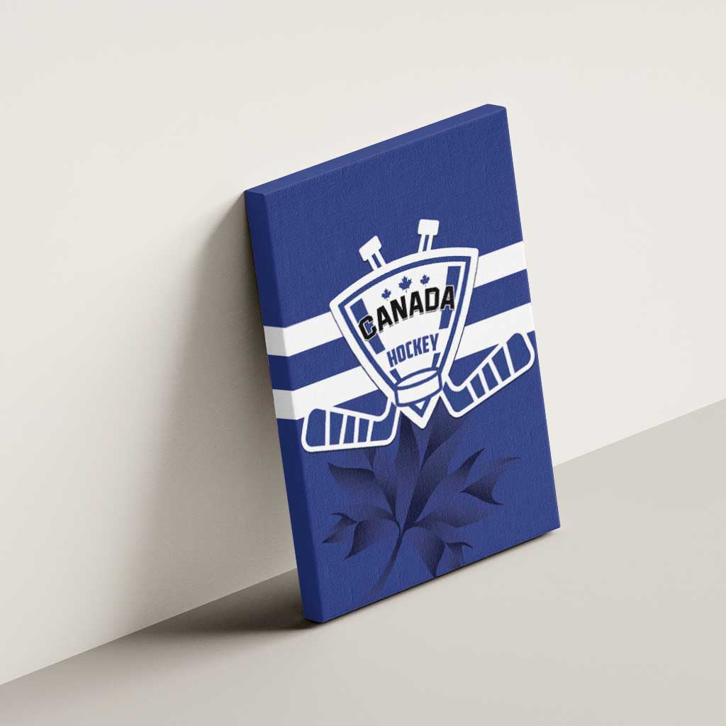 Canada Hockey Team Canvas Wall Art Maple Leaf Blue Version