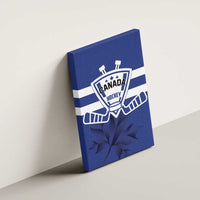 Canada Hockey Team Canvas Wall Art Maple Leaf Blue Version