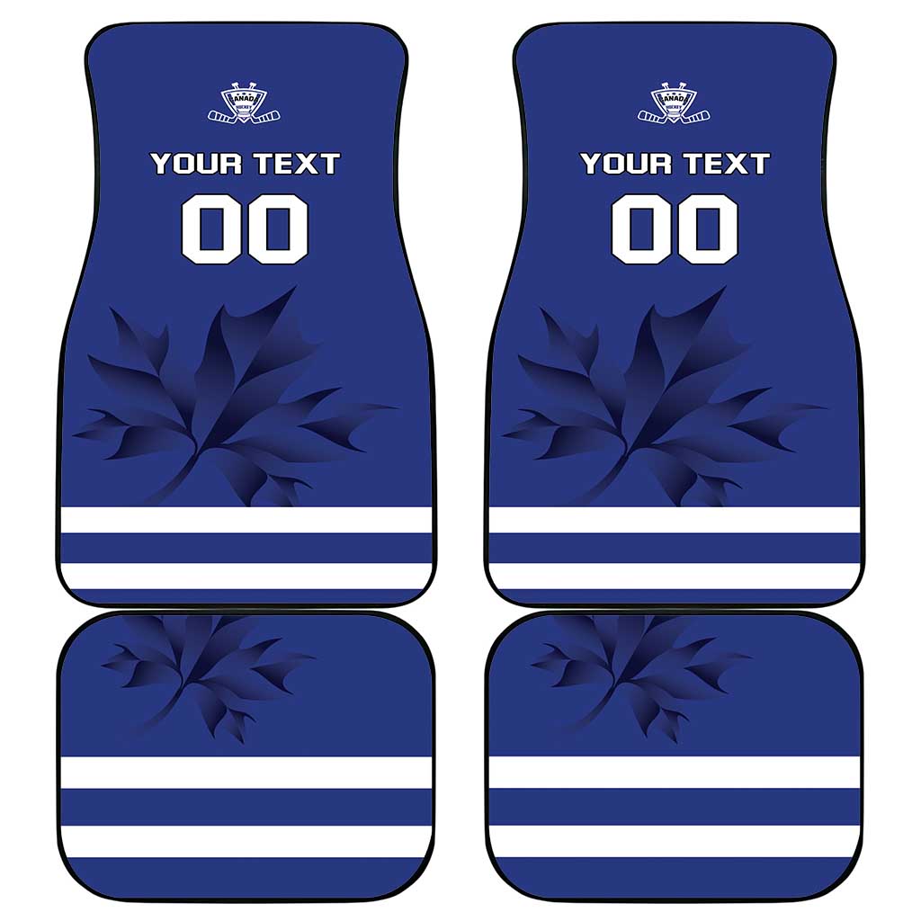 Canada Hockey Team Car Mats Maple Leaf Blue Version