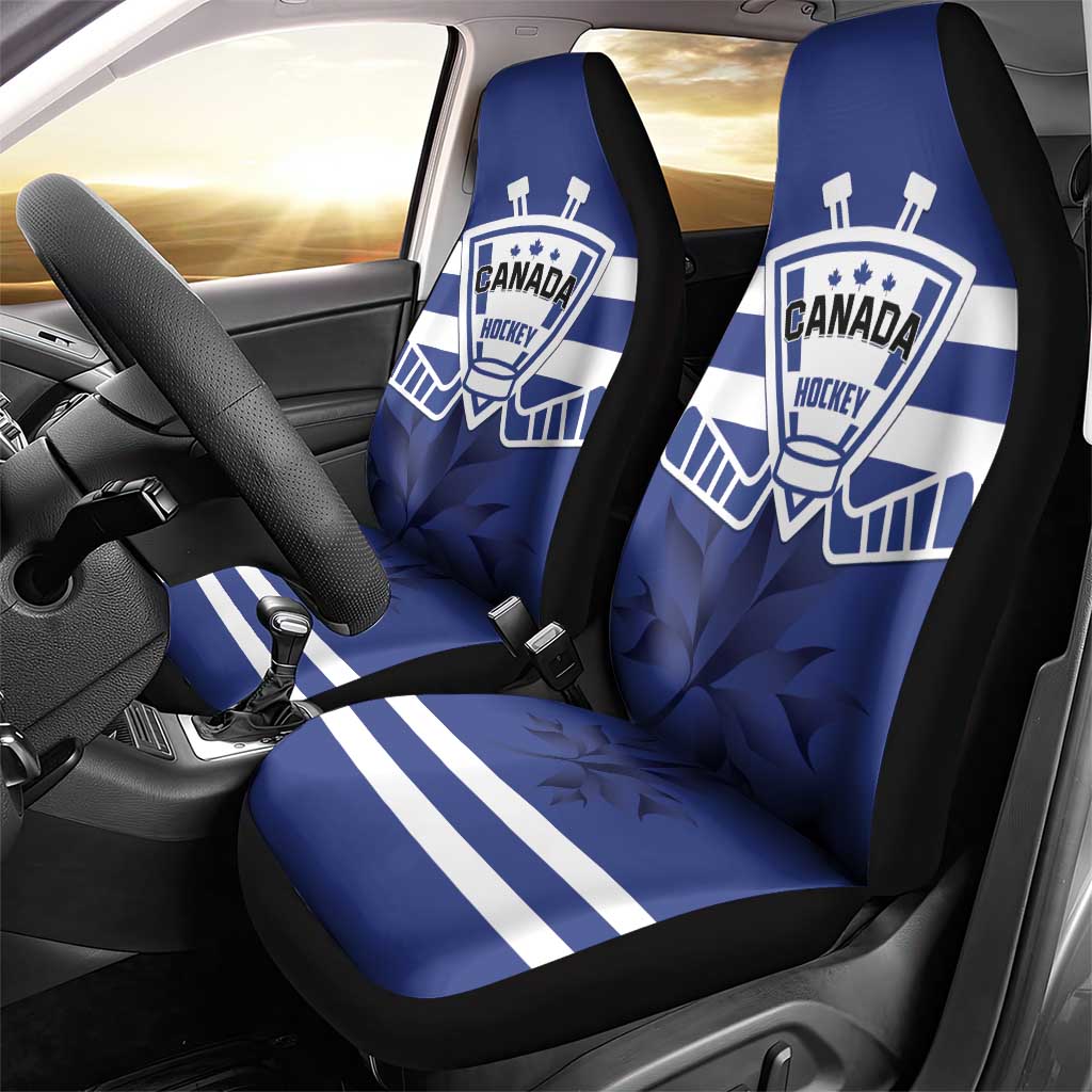 Canada Hockey Team Car Seat Cover Maple Leaf Blue Version