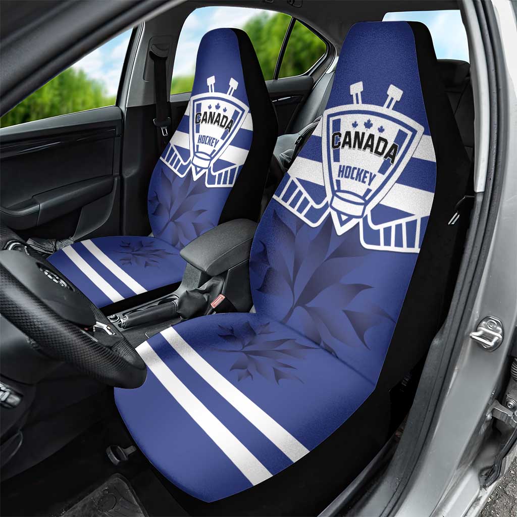 Canada Hockey Team Car Seat Cover Maple Leaf Blue Version