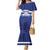 Custom Canada Hockey Team Family Matching Mermaid Dress and Hawaiian Shirt Maple Leaf Blue Version