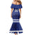 Custom Canada Hockey Team Family Matching Mermaid Dress and Hawaiian Shirt Maple Leaf Blue Version
