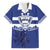 Custom Canada Hockey Team Family Matching Off The Shoulder Long Sleeve Dress and Hawaiian Shirt Maple Leaf Blue Version