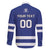 Custom Canada Hockey Team Family Matching Off Shoulder Short Dress and Hawaiian Shirt Maple Leaf Blue Version