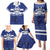 Custom Canada Hockey Team Family Matching Puletasi and Hawaiian Shirt Maple Leaf Blue Version