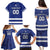 Custom Canada Hockey Team Family Matching Puletasi and Hawaiian Shirt Maple Leaf Blue Version