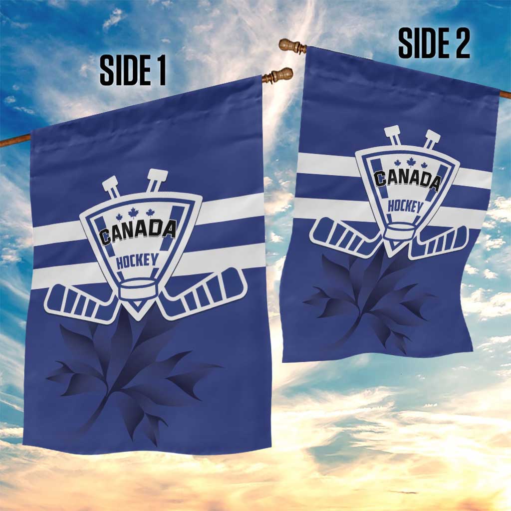Canada Hockey Team Garden Flag Maple Leaf Blue Version