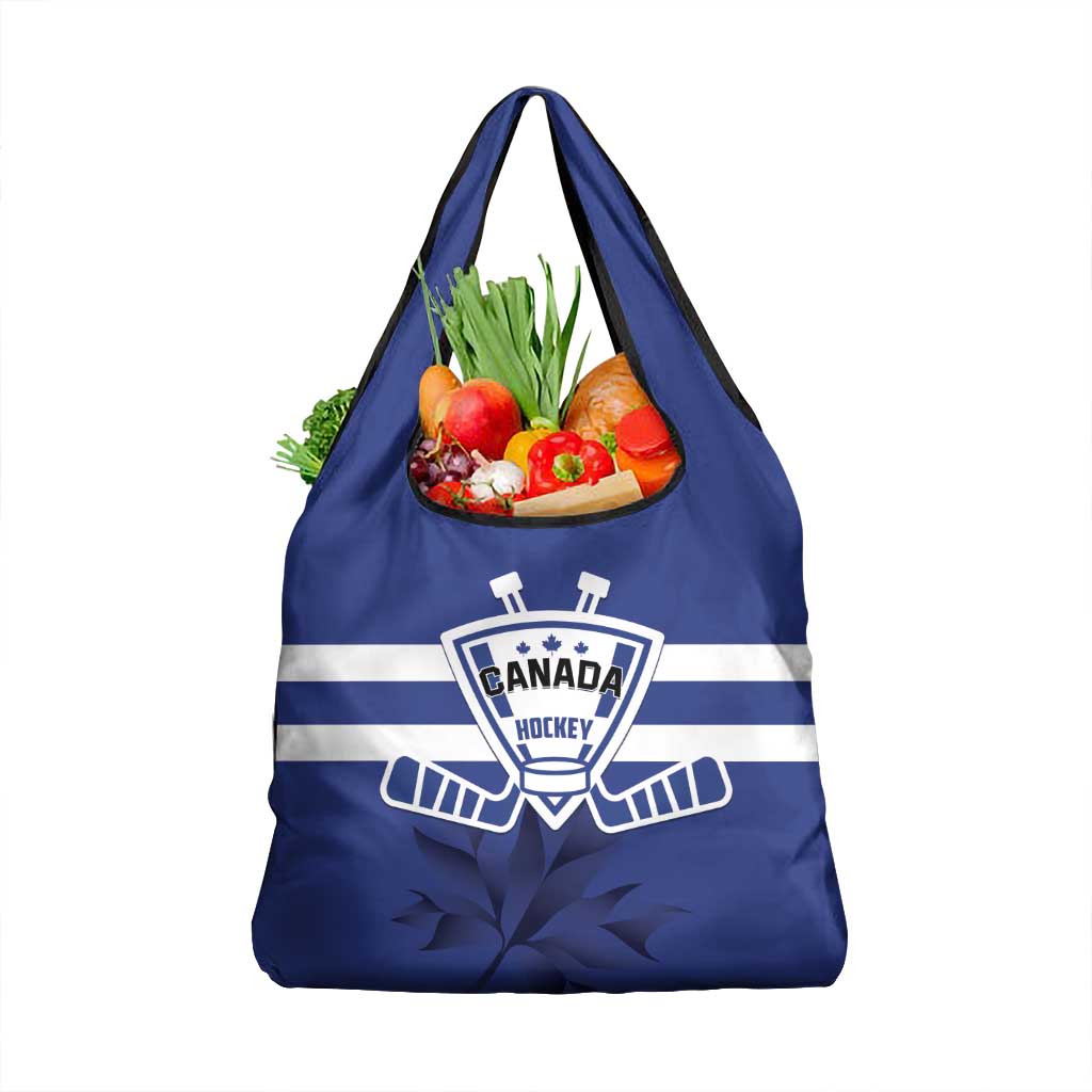 Canada Hockey Team Grocery Bag Maple Leaf Blue Version