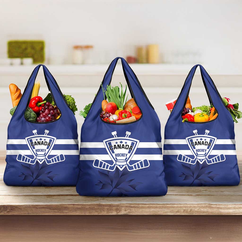 Canada Hockey Team Grocery Bag Maple Leaf Blue Version