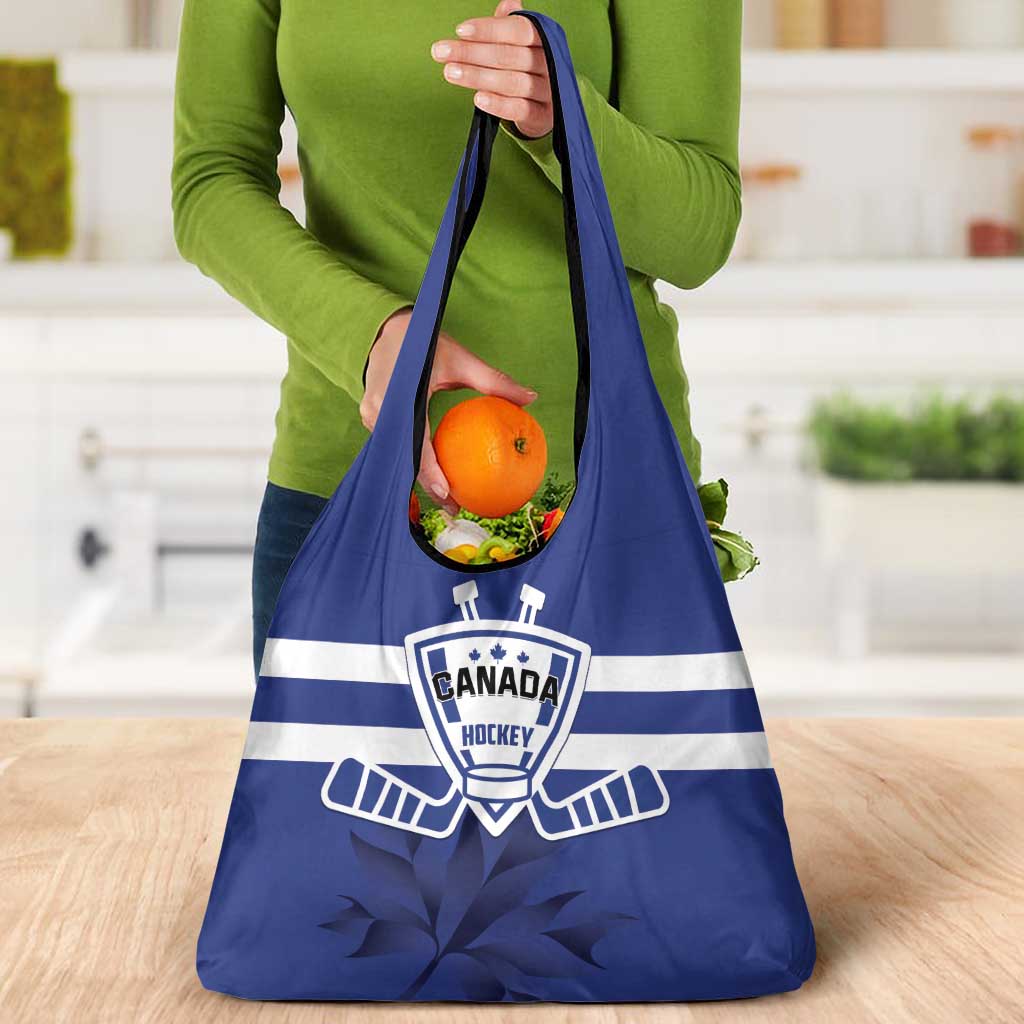 Canada Hockey Team Grocery Bag Maple Leaf Blue Version