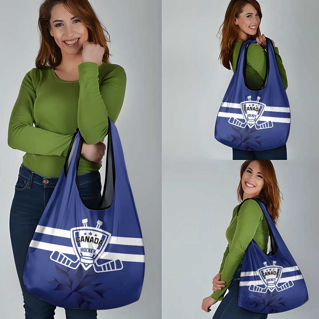Canada Hockey Team Grocery Bag Maple Leaf Blue Version