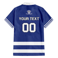 Custom Canada Hockey Team Hawaiian Shirt Maple Leaf Blue Version