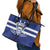 Canada Hockey Team Leather Tote Bag Maple Leaf Blue Version