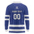 Custom Canada Hockey Team Long Sleeve Polo Shirt Maple Leaf Blue Version