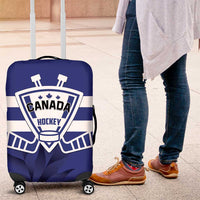 Canada Hockey Team Luggage Cover Maple Leaf Blue Version