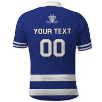 Custom Canada Hockey Team Polo Shirt Maple Leaf Blue Version