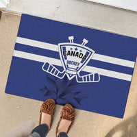 Canada Hockey Team Rubber Doormat Maple Leaf Blue Version
