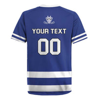 Custom Canada Hockey Team Rugby Jersey Maple Leaf Blue Version