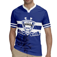 Custom Canada Hockey Team Rugby Jersey Maple Leaf Blue Version