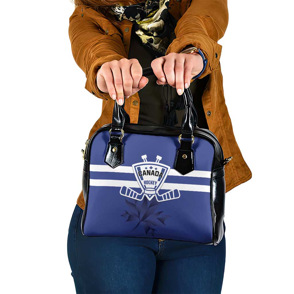 Canada Hockey Team Shoulder Handbag Maple Leaf Blue Version