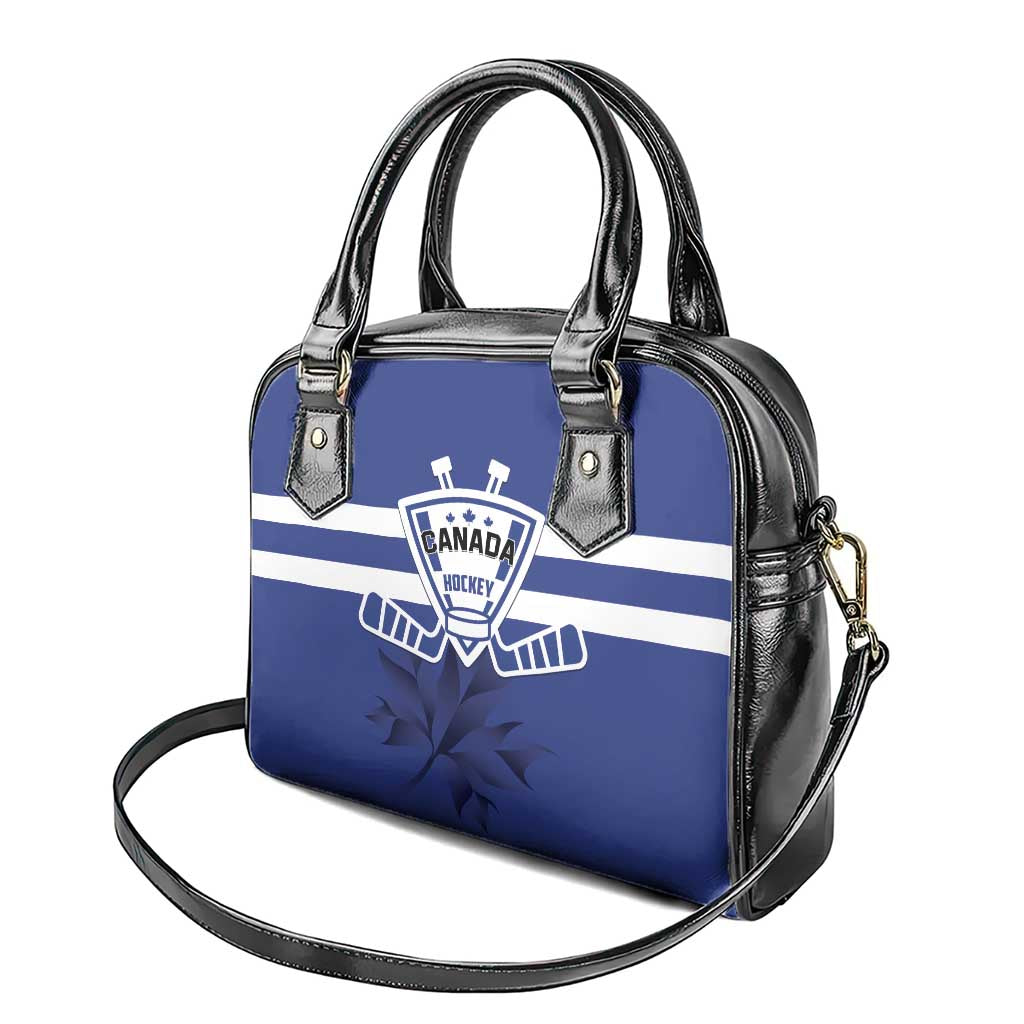 Canada Hockey Team Shoulder Handbag Maple Leaf Blue Version