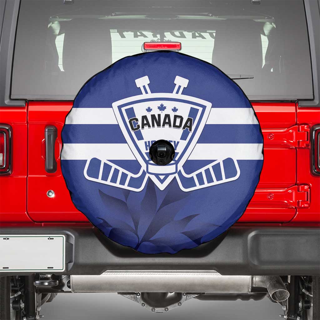 Canada Hockey Team Spare Tire Cover Maple Leaf Blue Version