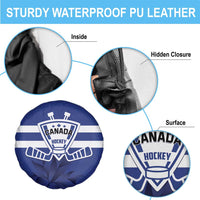 Canada Hockey Team Spare Tire Cover Maple Leaf Blue Version