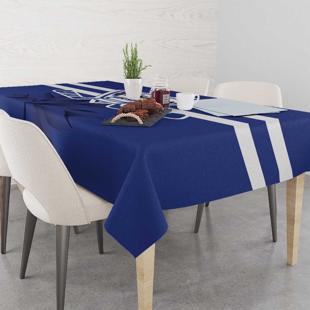 Canada Hockey Team Tablecloth Maple Leaf Blue Version