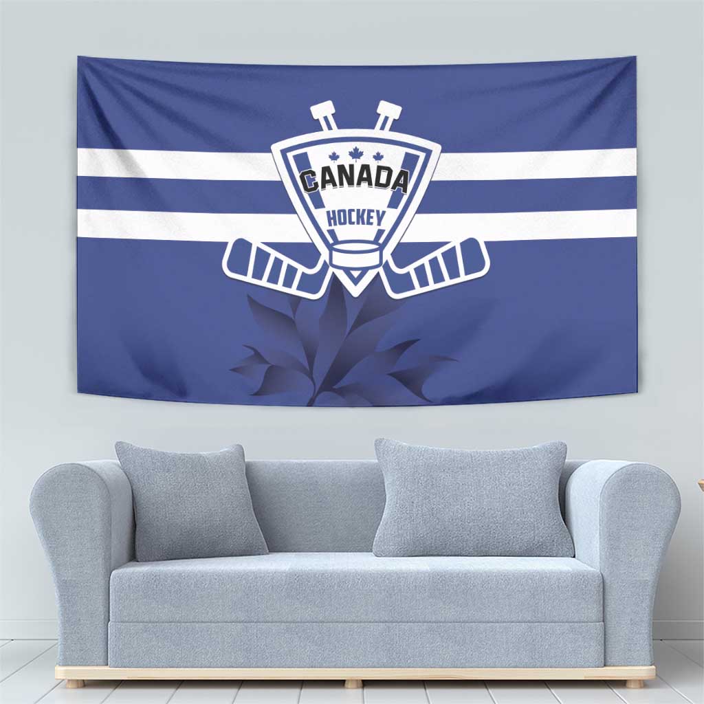 Canada Hockey Team Tapestry Maple Leaf Blue Version