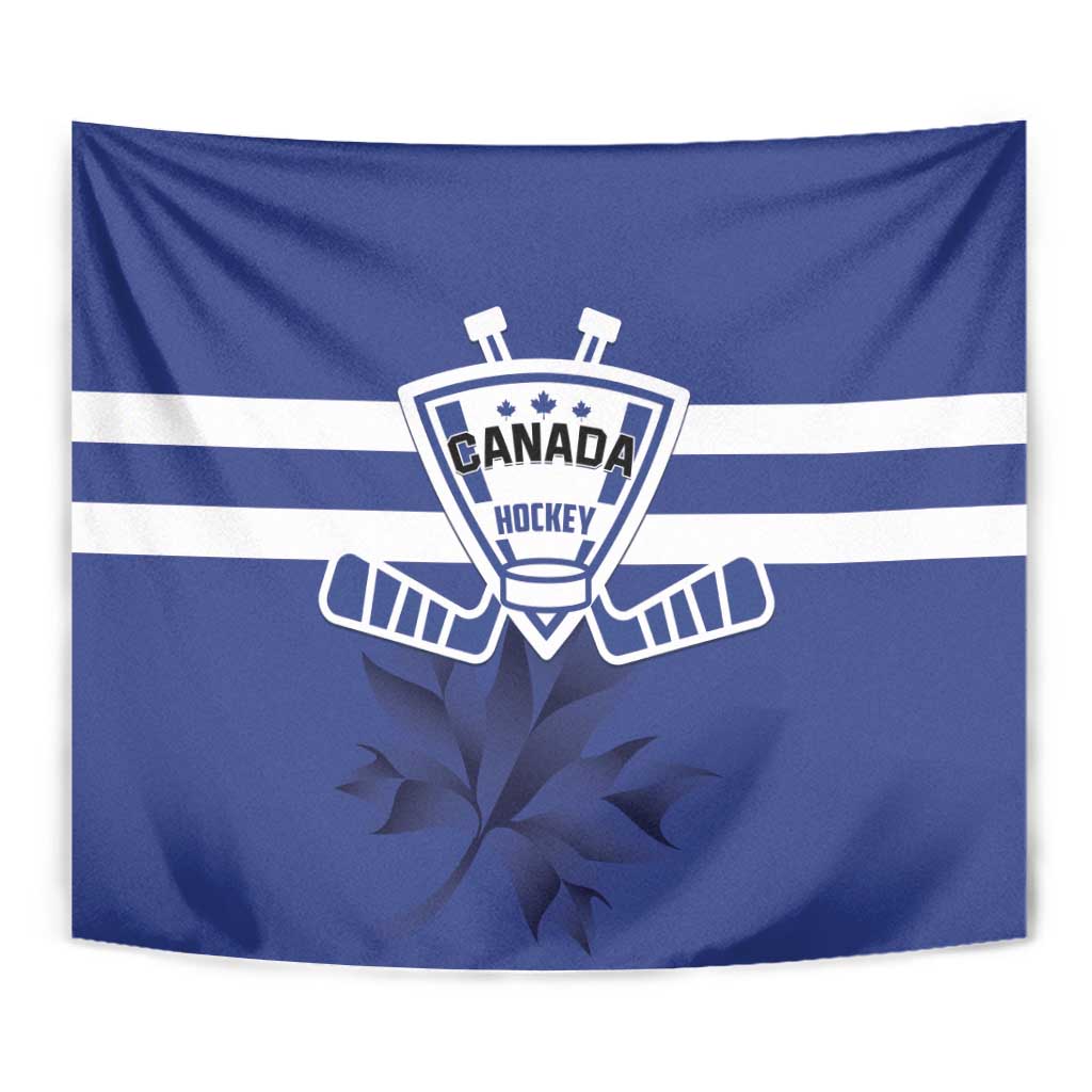 Canada Hockey Team Tapestry Maple Leaf Blue Version