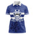 Custom Canada Hockey Team Women Polo Shirt Maple Leaf Blue Version