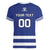 Custom Canada Hockey Team Women V-Neck T-Shirt Maple Leaf Blue Version