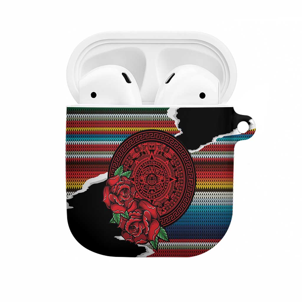 Mexico Aztec Circle AirPods Case Poncho Pattern