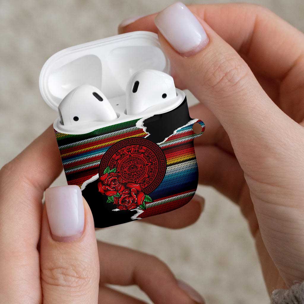 Mexico Aztec Circle AirPods Case Poncho Pattern
