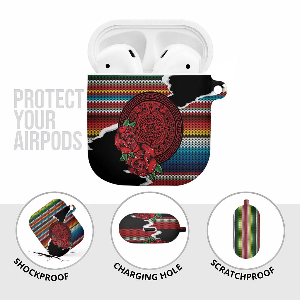 Mexico Aztec Circle AirPods Case Poncho Pattern