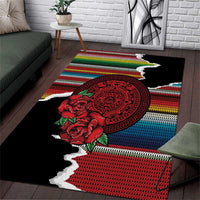 Mexico Aztec Circle Area Rug Poncho Pattern