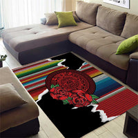 Mexico Aztec Circle Area Rug Poncho Pattern