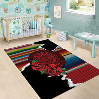 Mexico Aztec Circle Area Rug Poncho Pattern