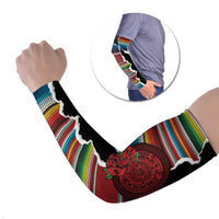Mexico Aztec Circle Arm Sleeves Poncho Pattern
