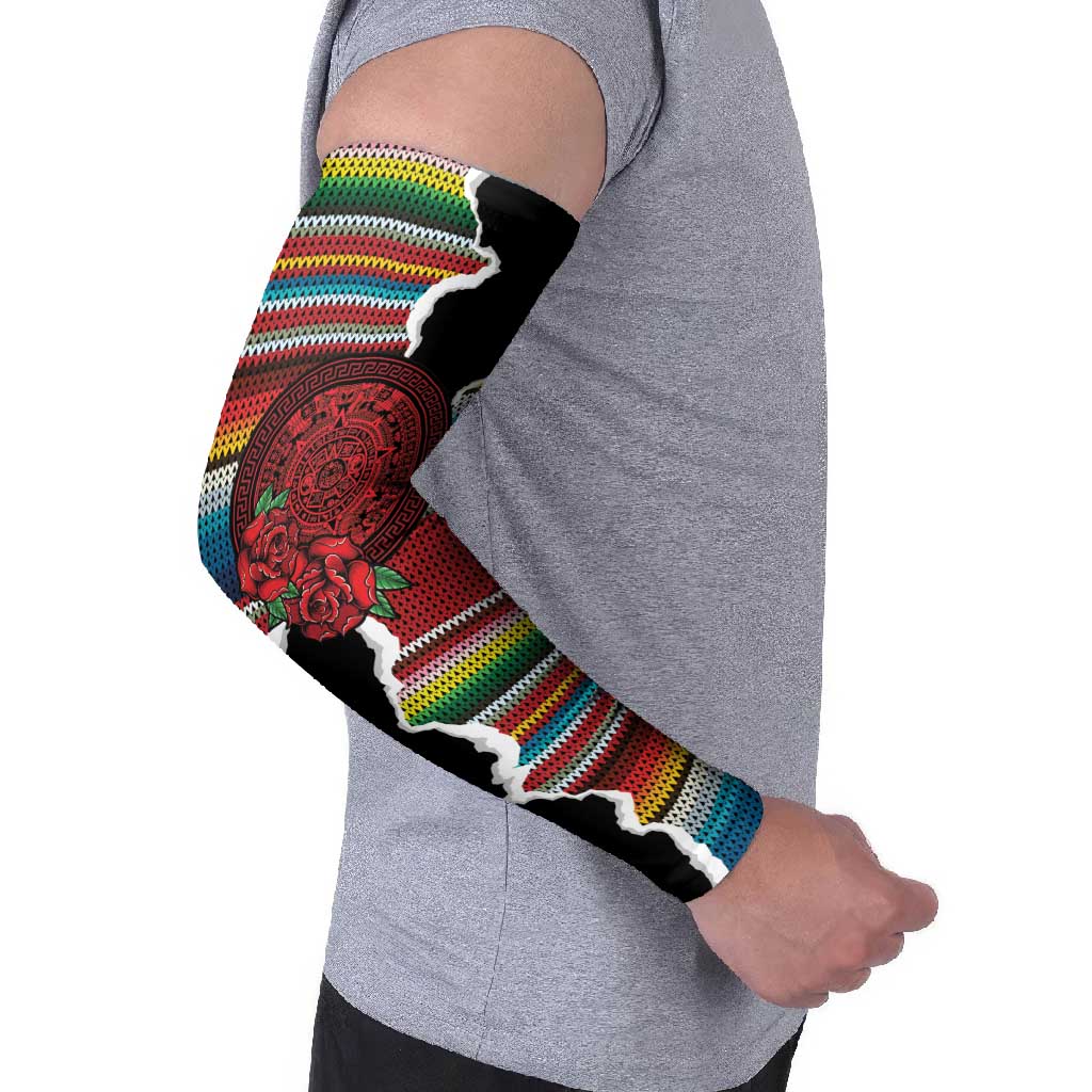 Mexico Aztec Circle Arm Sleeves Poncho Pattern