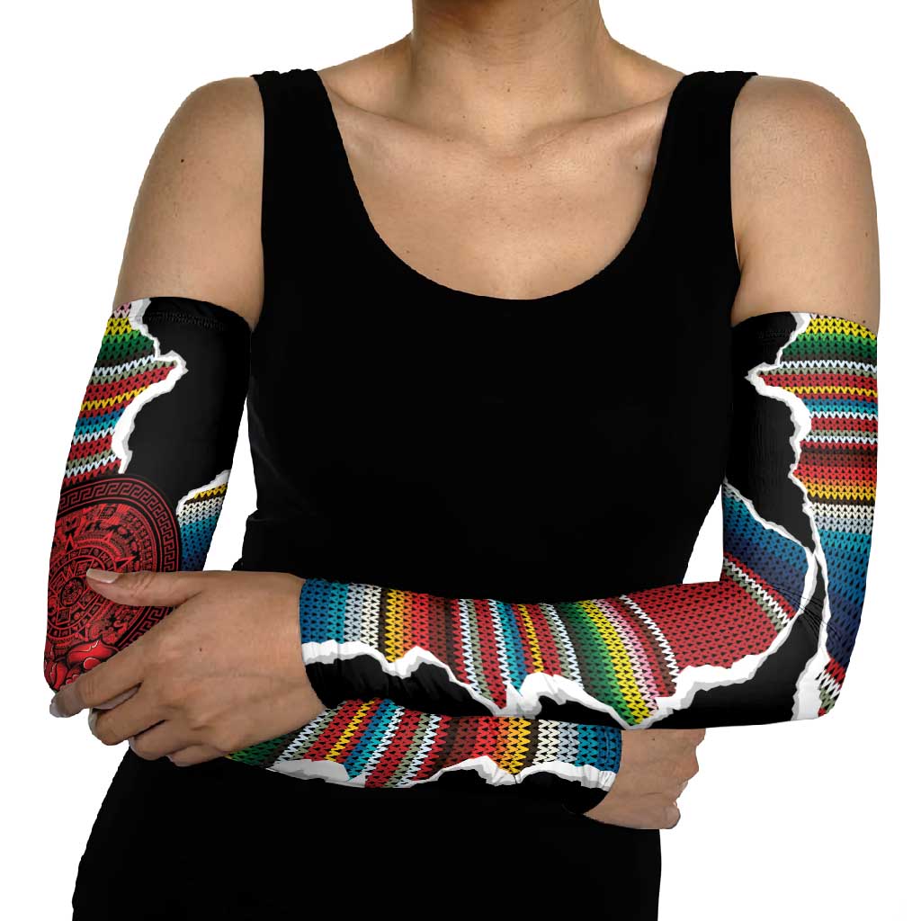 Mexico Aztec Circle Arm Sleeves Poncho Pattern