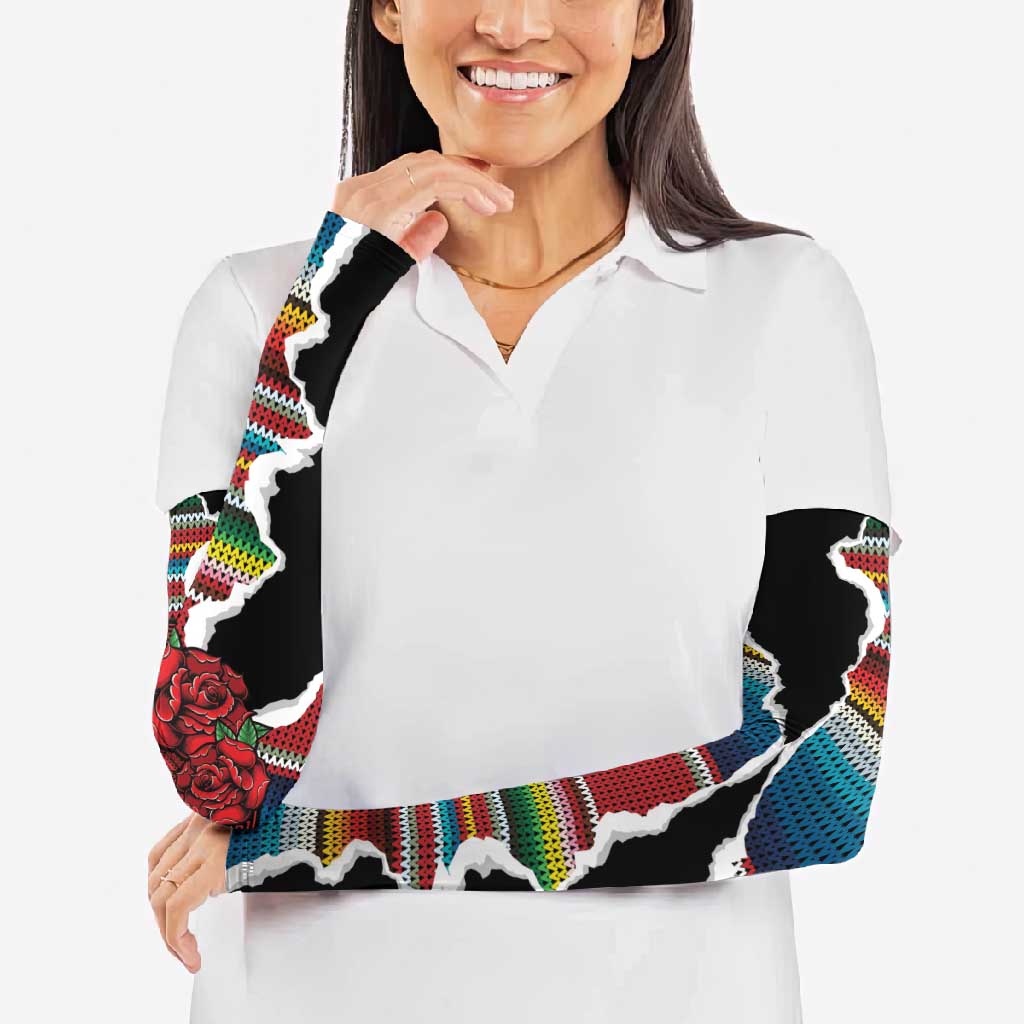 Mexico Aztec Circle Arm Sleeves Poncho Pattern