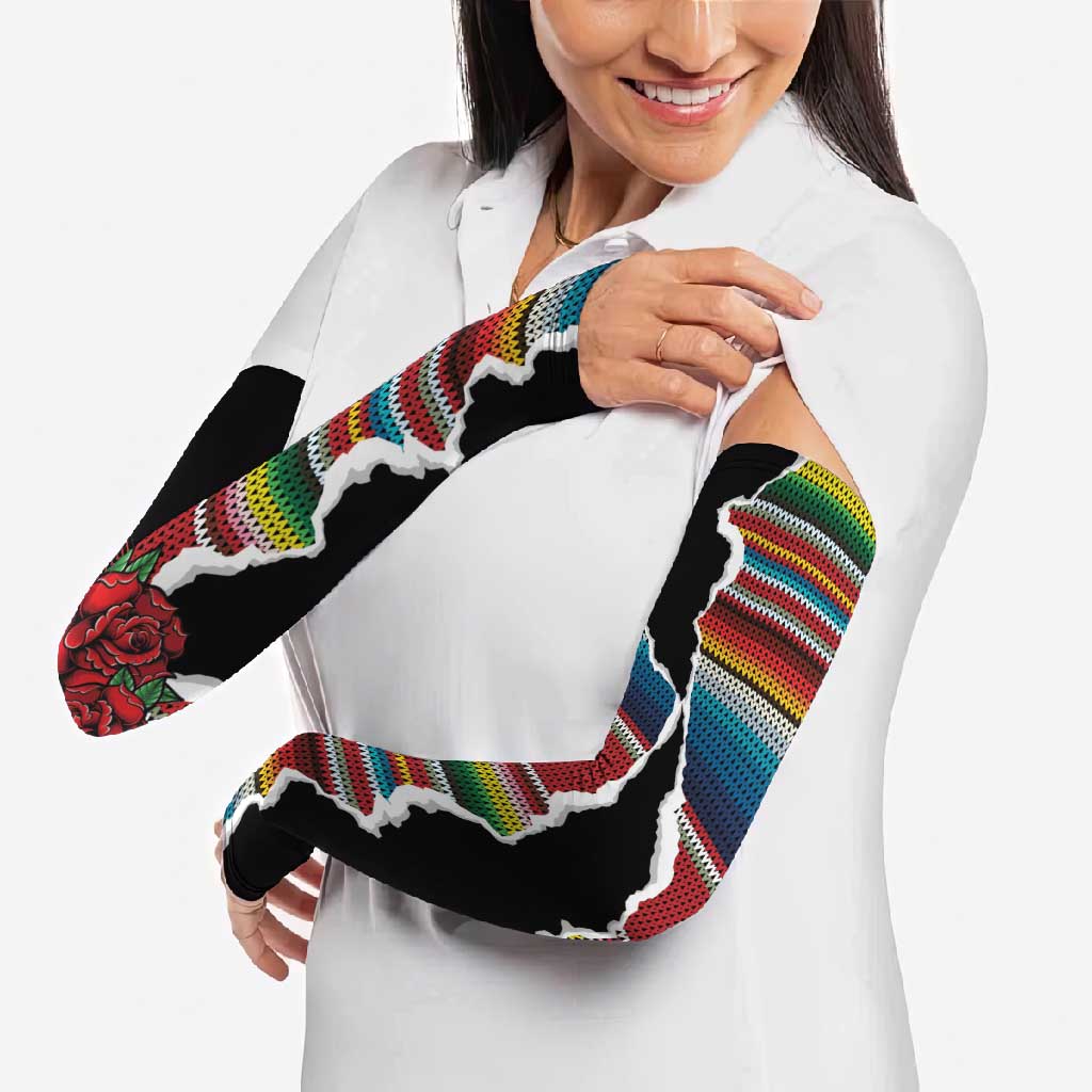 Mexico Aztec Circle Arm Sleeves Poncho Pattern