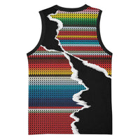 Mexico Aztec Circle Basketball Jersey Poncho Pattern