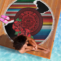 Mexico Aztec Circle Beach Blanket Poncho Pattern