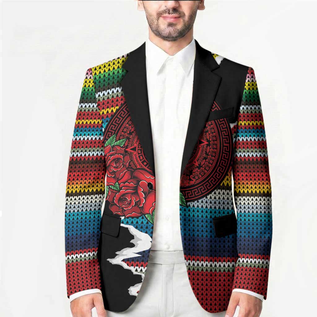 Mexico Aztec Circle Blazer Poncho Pattern