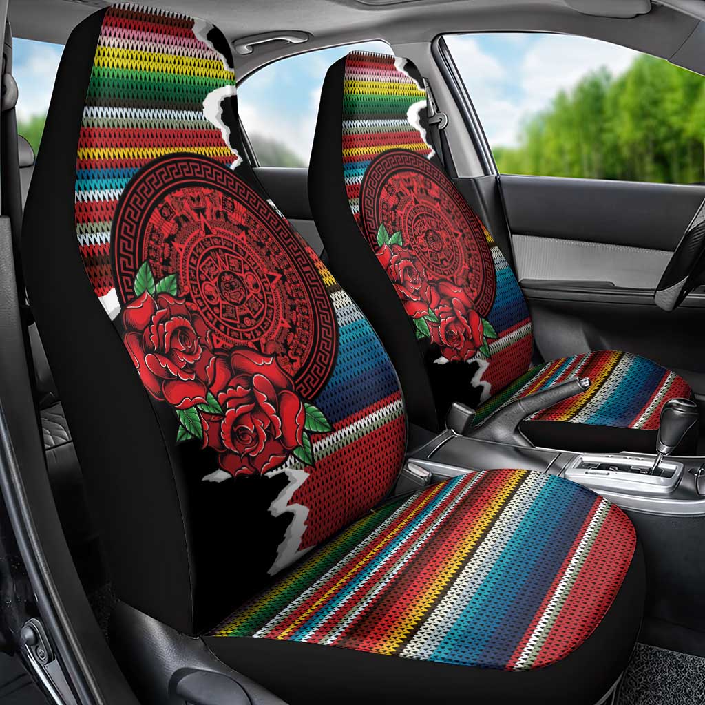 Mexico Aztec Circle Car Seat Cover Poncho Pattern