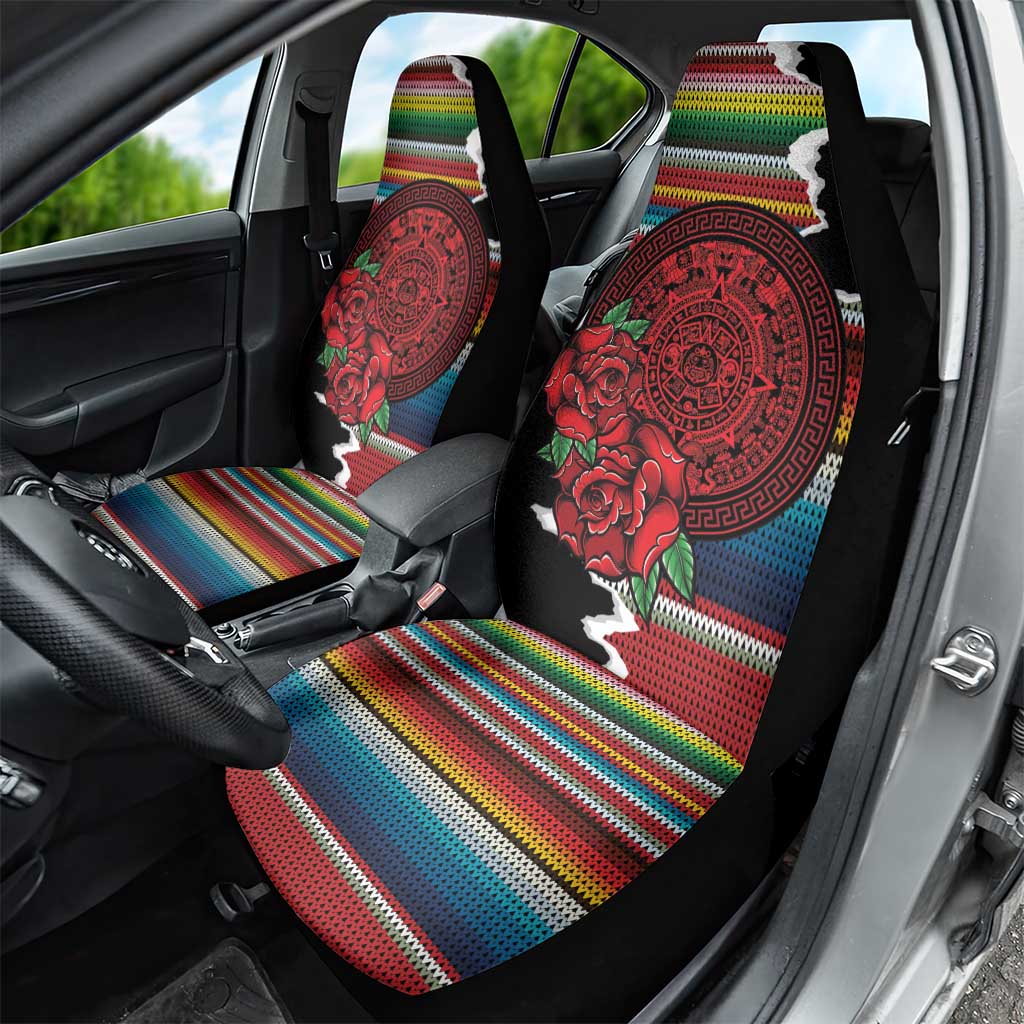 Mexico Aztec Circle Car Seat Cover Poncho Pattern